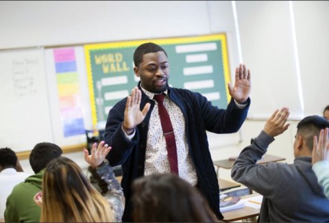 Teacher and class